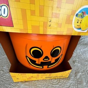 Large Lego Jack O Lantern Pumpkin Head Storage